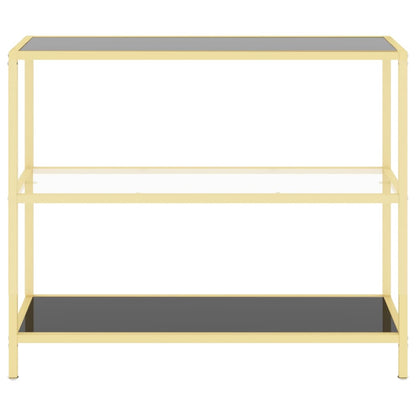 Hylla transparent 100x36x90 cm härdat glas