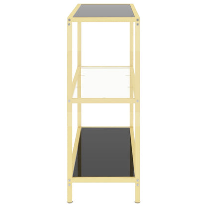 Hylla transparent 100x36x90 cm härdat glas