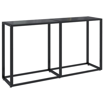 Avlastningsbord Konsollbord Svart 140x35x75,5 cm härdat glas