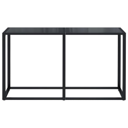 Avlastningsbord Konsollbord Svart 140x35x75,5 cm härdat glas