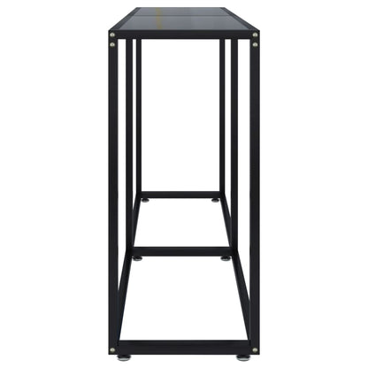 Avlastningsbord Konsollbord Svart 140x35x75,5 cm härdat glas