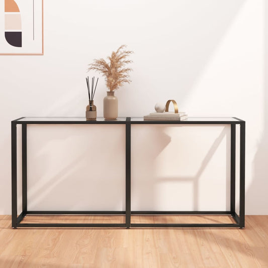 Avlastningsbord Konsollbord DIV. transparent 160x35x75,5 cm härdat glas