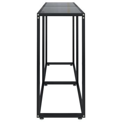 Avlastningsbord Konsollbord Svart 160x35x75,5 cm härdat glas