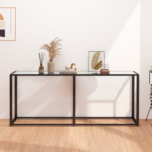 Avlastningsbord Konsollbord DIV. transparent 180x35x75,5 cm härdat glas