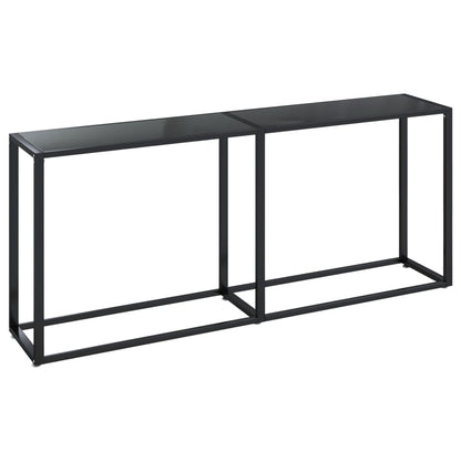 Avlastningsbord Konsollbord Svart 180x35x75,5 cm härdat glas