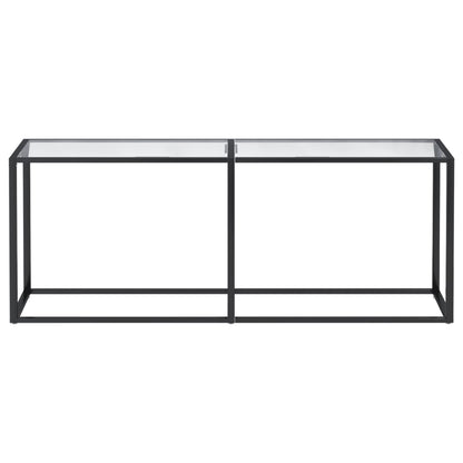Avlastningsbord Konsollbord DIV. transparent 200x35x75,5 cm härdat glas