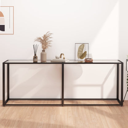 Avlastningsbord Konsollbord DIV. transparent 200x35x75,5 cm härdat glas