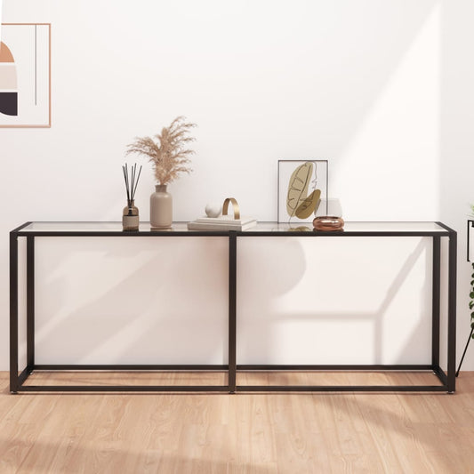 Avlastningsbord Konsollbord DIV. transparent 200x35x75,5 cm härdat glas
