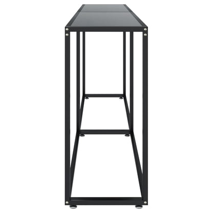 Avlastningsbord Konsollbord Svart 200x35x75,5 cm härdat glas