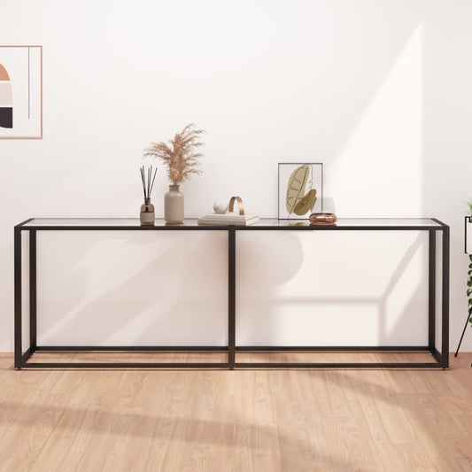 Avlastningsbord Konsollbord DIV. transparent 220x35x75,5 cm härdat glas
