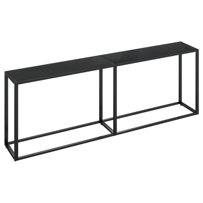 Avlastningsbord Konsollbord DIV. Svart 220x35x75,5 cm härdat glas