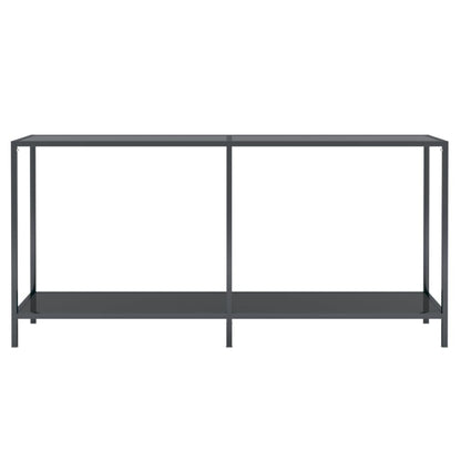 Avlastningsbord Konsollbord Svart 160x35x75 cm härdat glas