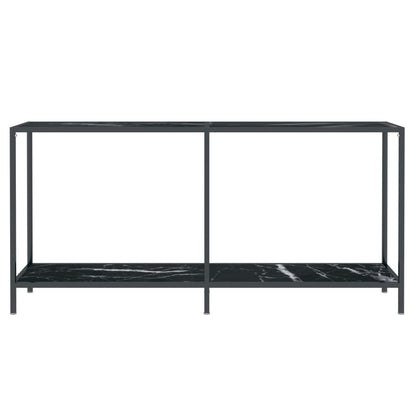 Avlastningsbord Konsollbord Svart 160x35x75,5 cm härdat glas