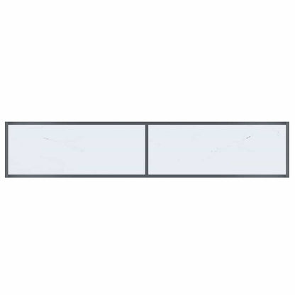 Avlastningsbord Konsollbord Vit 180x35x75,5 cm härdat glas
