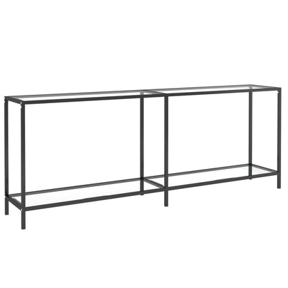 Avlastningsbord Konsollbord DIV. transparent 200x35x75,5 cm härdat glas