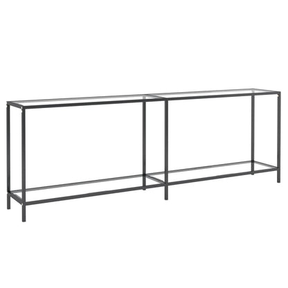 Avlastningsbord Konsollbord DIV. transparent 220x35x75,5 cm härdat glas