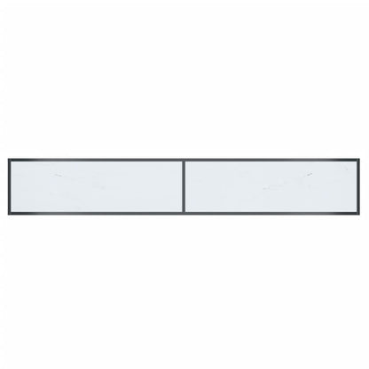 Avlastningsbord Konsollbord Vit 220x35x75,5 cm härdat glas