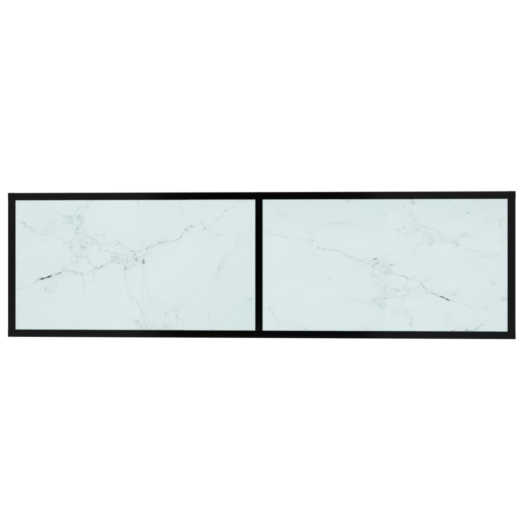 TV-Möbel Vit TV-Bänk marmor 140x40x40,5 cm härdat glas