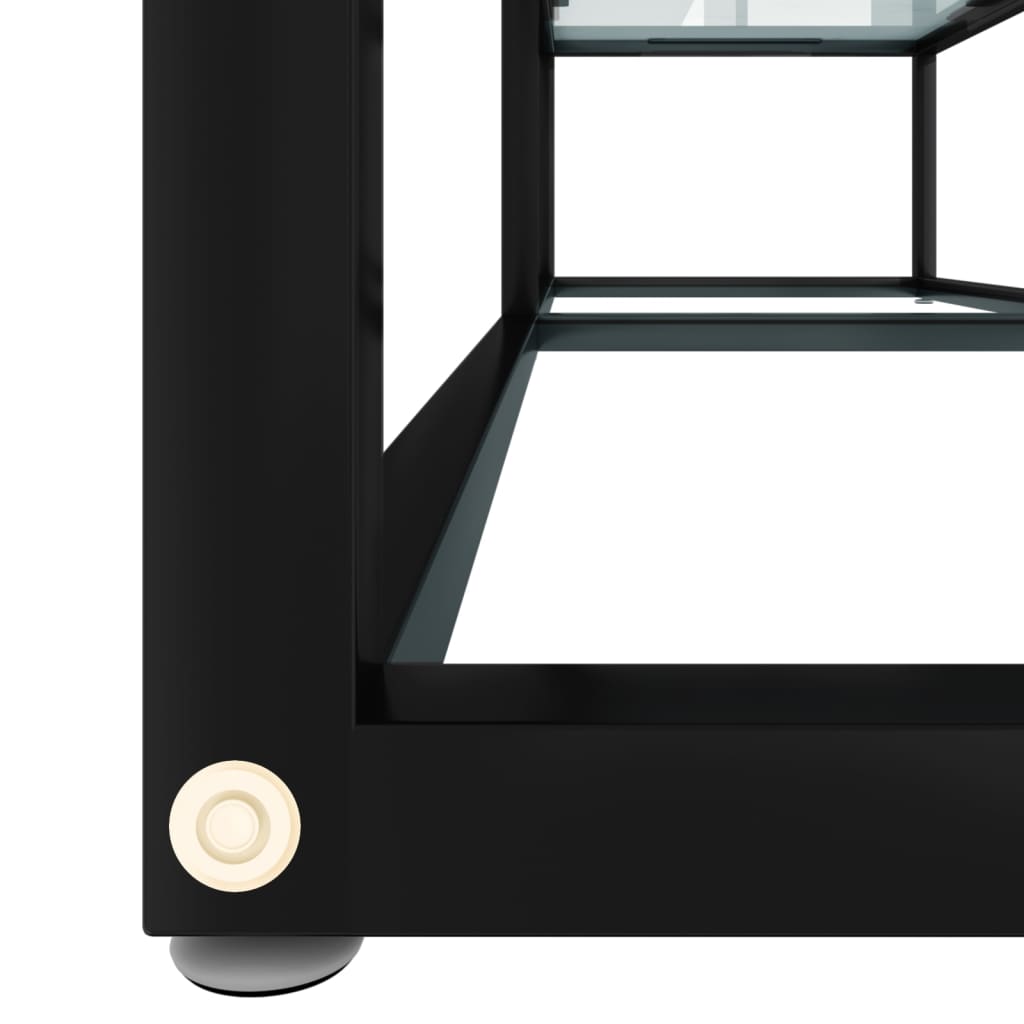 TV-Möbel Vit TV-Bänk marmor 140x40x40,5 cm härdat glas