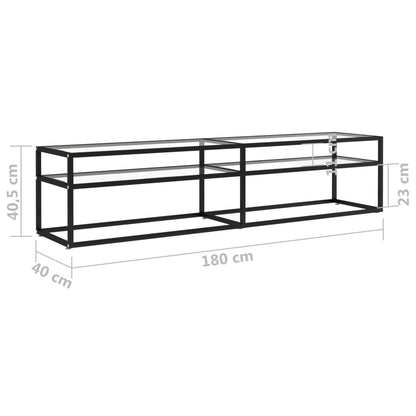 TV-Möbel DIV. TV-Bänk transparent 180x40x40,5 cm härdat glas