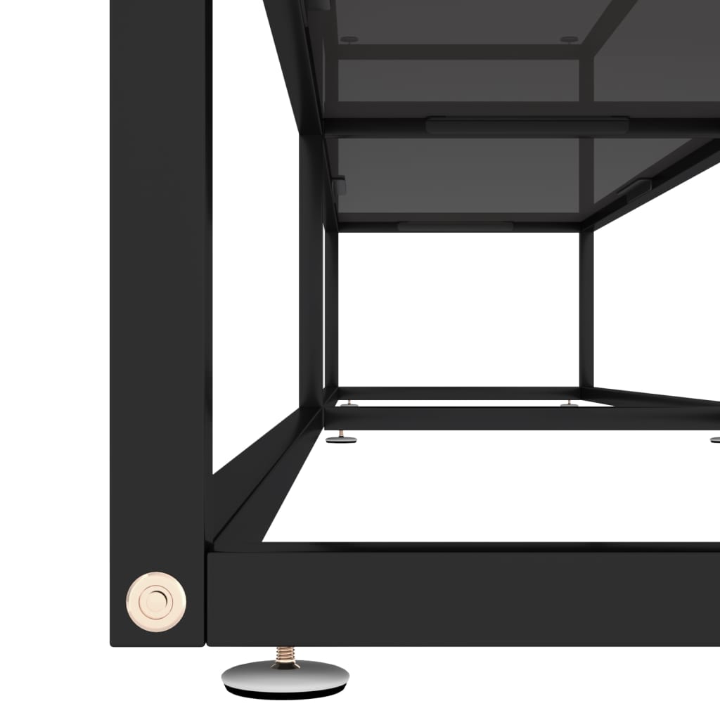 TV-Möbel Svart TV-Bänk 220x40x40,5 cm härdat glas