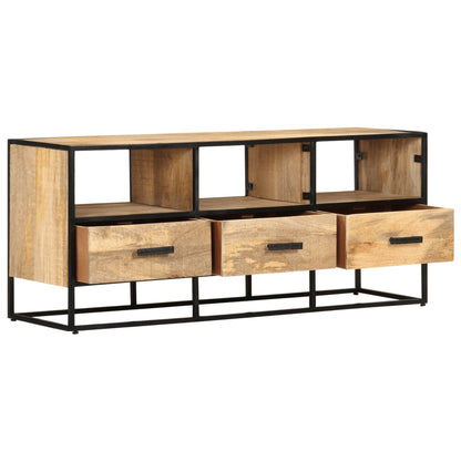 TV-bänk 110x30x45 cm grovt mangoträ
