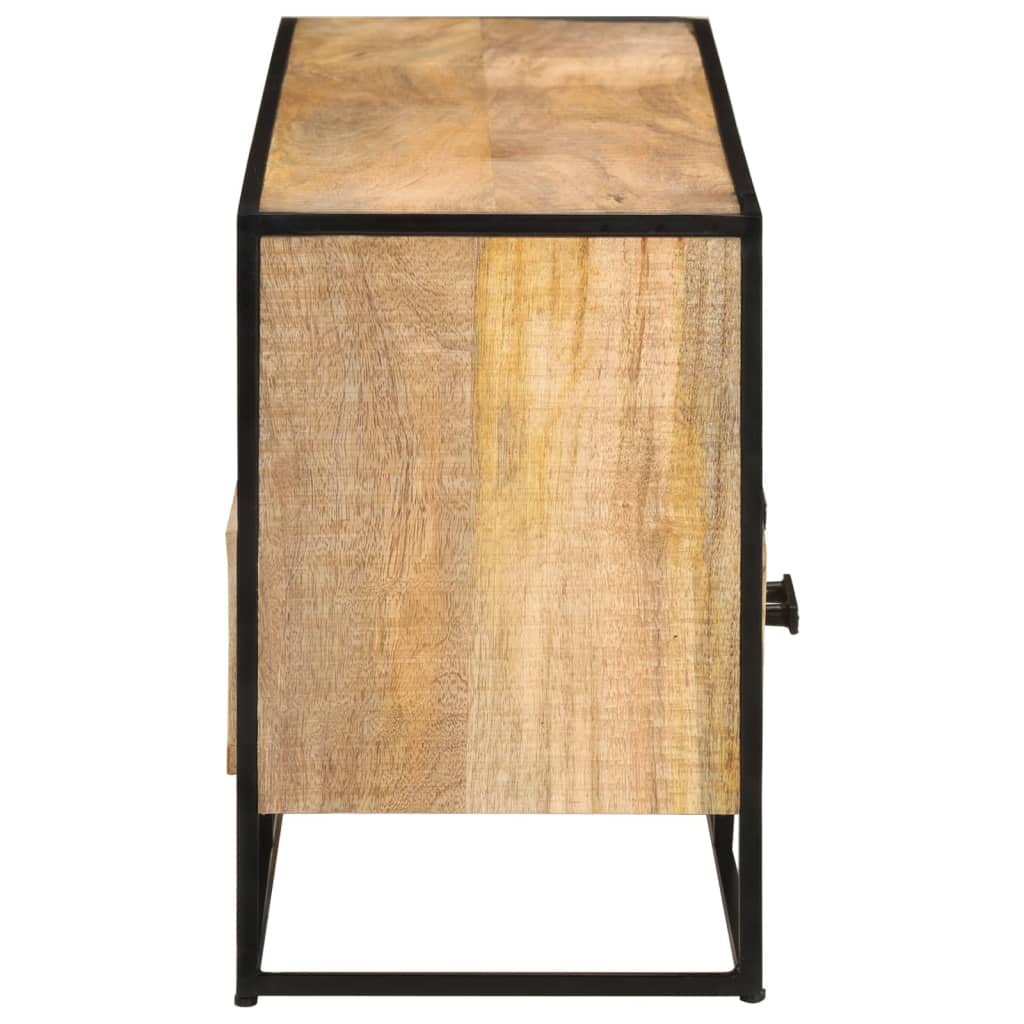 TV-bänk 110x30x45 cm grovt mangoträ