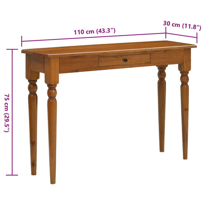 Avlastningsbord Konsollbord Trä 110x30x75 cm massiv mahogny