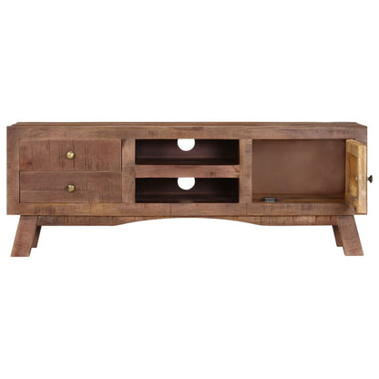 TV-bänk 110x30x40 cm grovt mangoträ