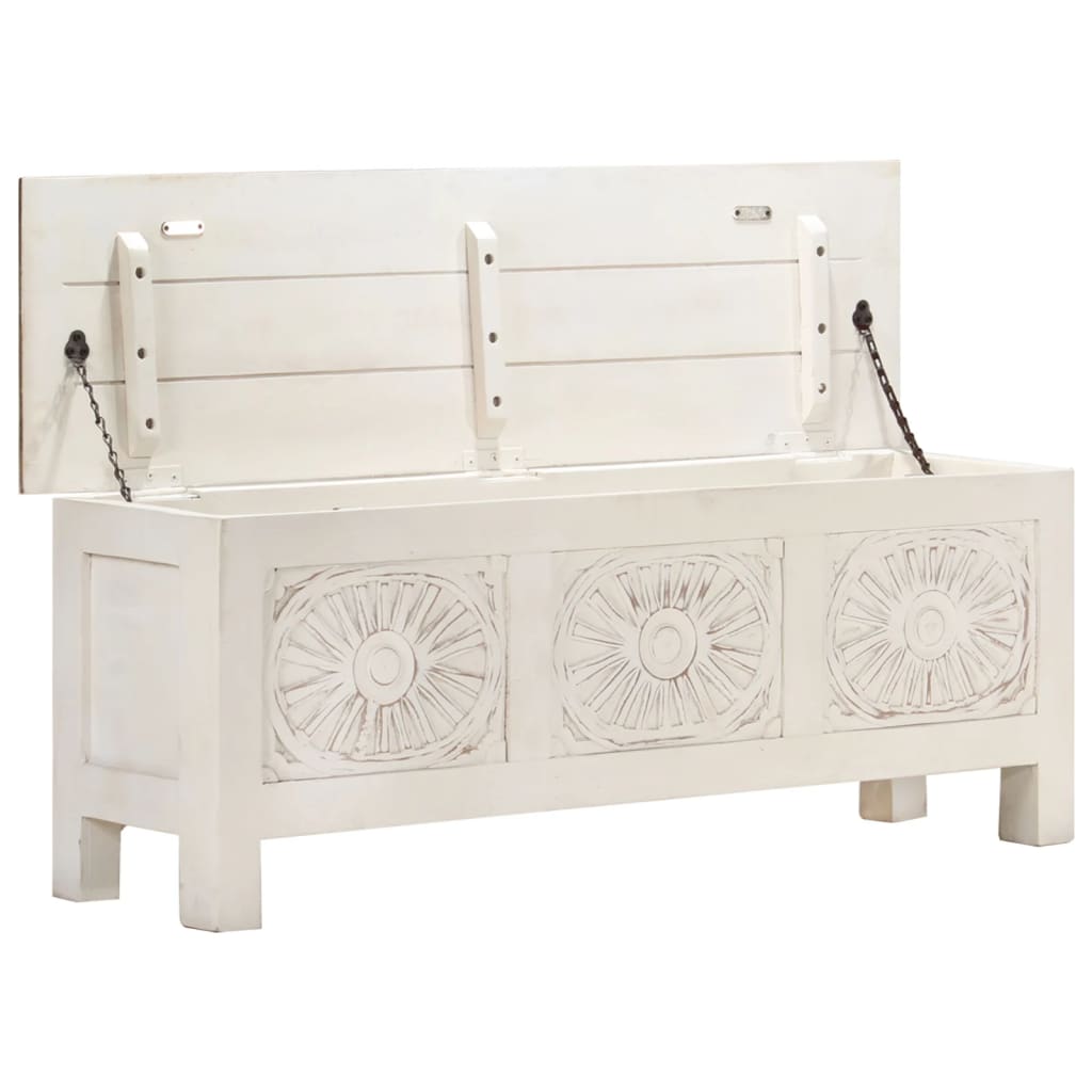 Förvaringsbänk 110x30x40 cm massivt akaciaträ