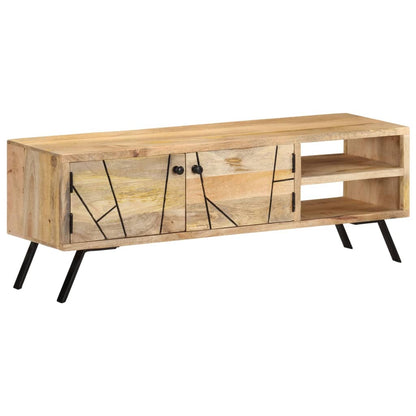 Tv-bänk 110x30x40 cm massivt mangoträ