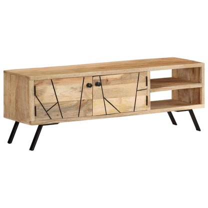 Tv-bänk 110x30x40 cm massivt mangoträ
