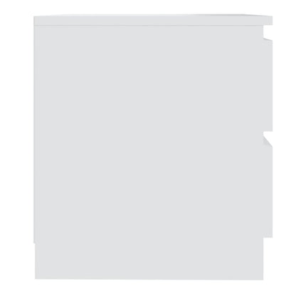 Sängbord 2 st vit 50x39x43,5 cm konstruerat trä