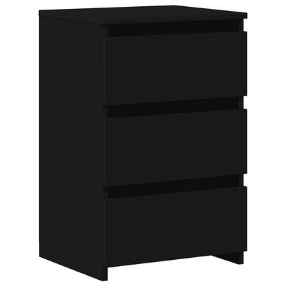 Sängbord 2 st svart 40x35x62,5 cm konstruerat trä
