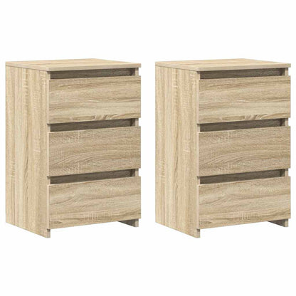Sängbord 2 st sonoma-ek 40x35x62,5 cm konstruerat trä