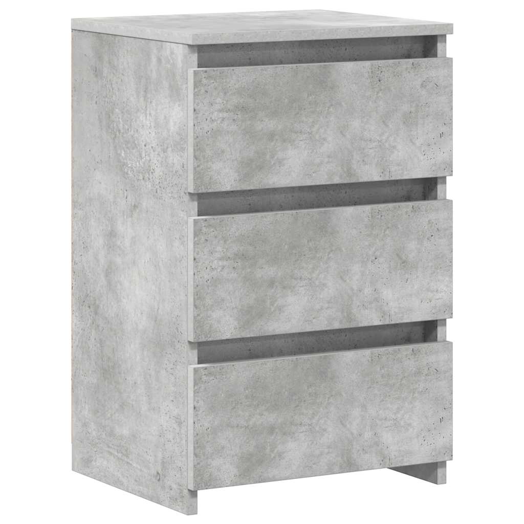 Sängbord 2 st betonggrå 40x35x62,5 cm konstruerat trä