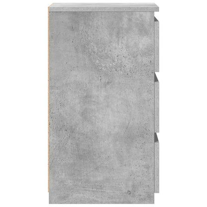 Sängbord 2 st betonggrå 40x35x62,5 cm konstruerat trä