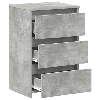 Sängbord 2 st betonggrå 40x35x62,5 cm konstruerat trä