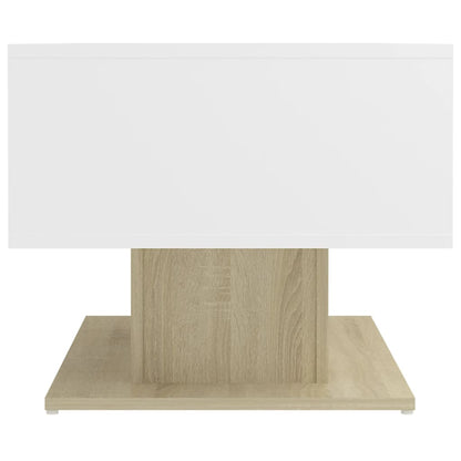 Soffbord Vit och Sonoma Ek 103,5x50x44,5 cm