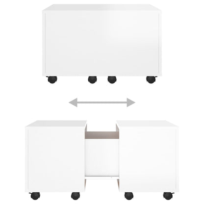 Soffbord Högglans Vit 60x60x38 cm