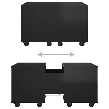 Soffbord Högglans Svart 60x60x38 cm