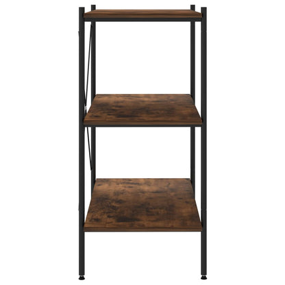 Hyllenhet med 3 hyllplan svart och naturfärg 80x40x92 cm