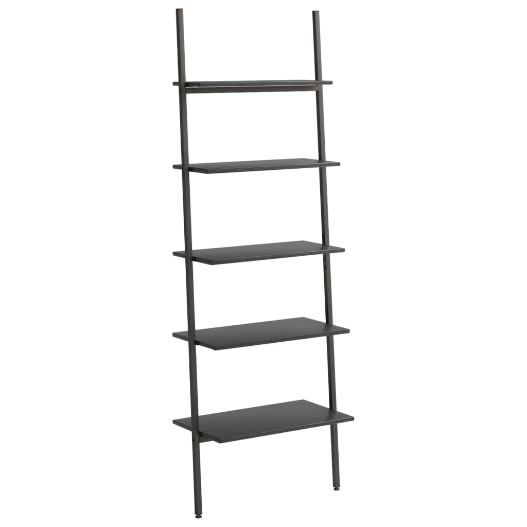 Hylla 5 hyllplan svart 64x34x185,5 cm