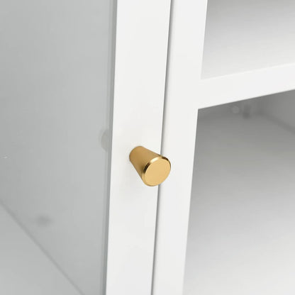 TV-Möbel DIV. TV-Bänk Vit 105x35x52 cm stål och glas