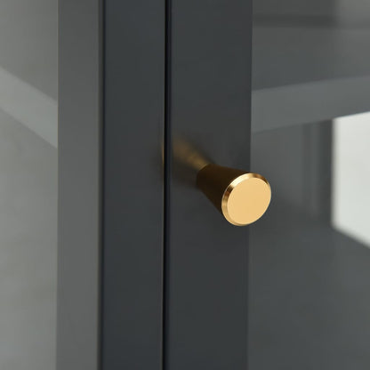 Skänk DIV. antracit 38x35x70 cm stål och glas