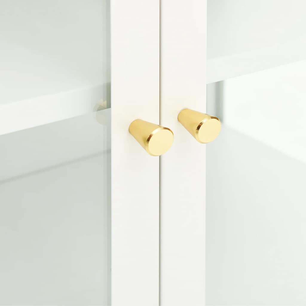 Skänk Vit 105x35x70 cm stål och glas