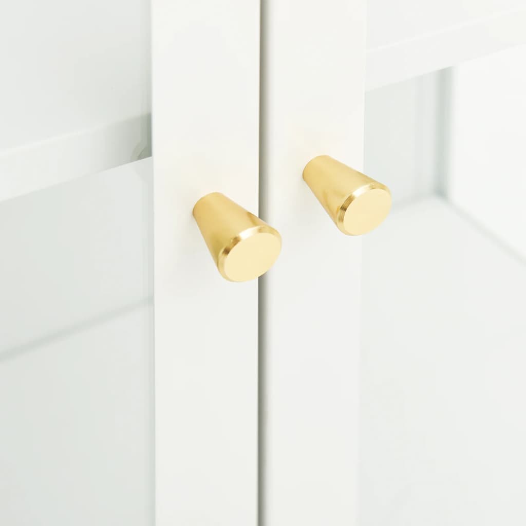 Skänk DIV. Vit 75x35x105 cm stål och glas