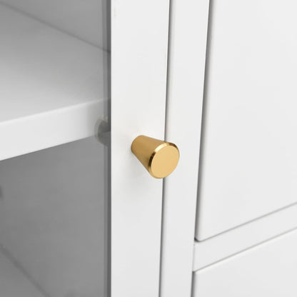 Skänk DIV. Vit 75x35x70 cm stål och härdat glas