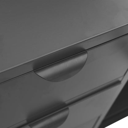 Skänk DIV. antracit 105x35x70 cm stål och härdat glas