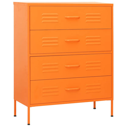 Byrå DIV. orange 80x35x101,5 cm stål